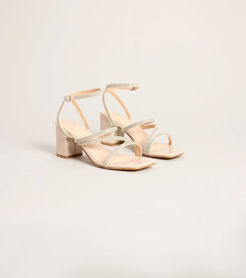 Made You Sparkle Rhinestone Block Heels