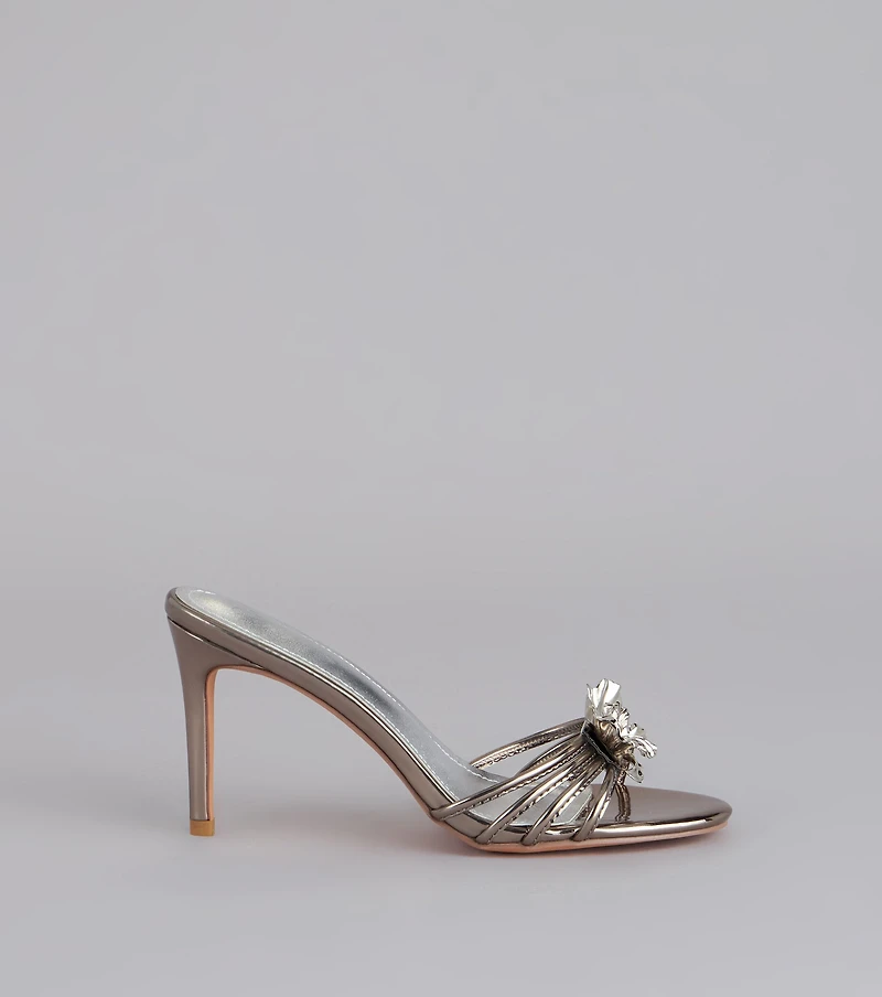 Dressed Up Glow Floral Mule Heels