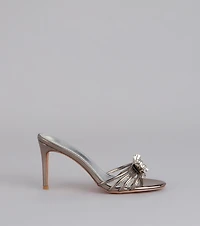 Dressed Up Glow Floral Mule Heels