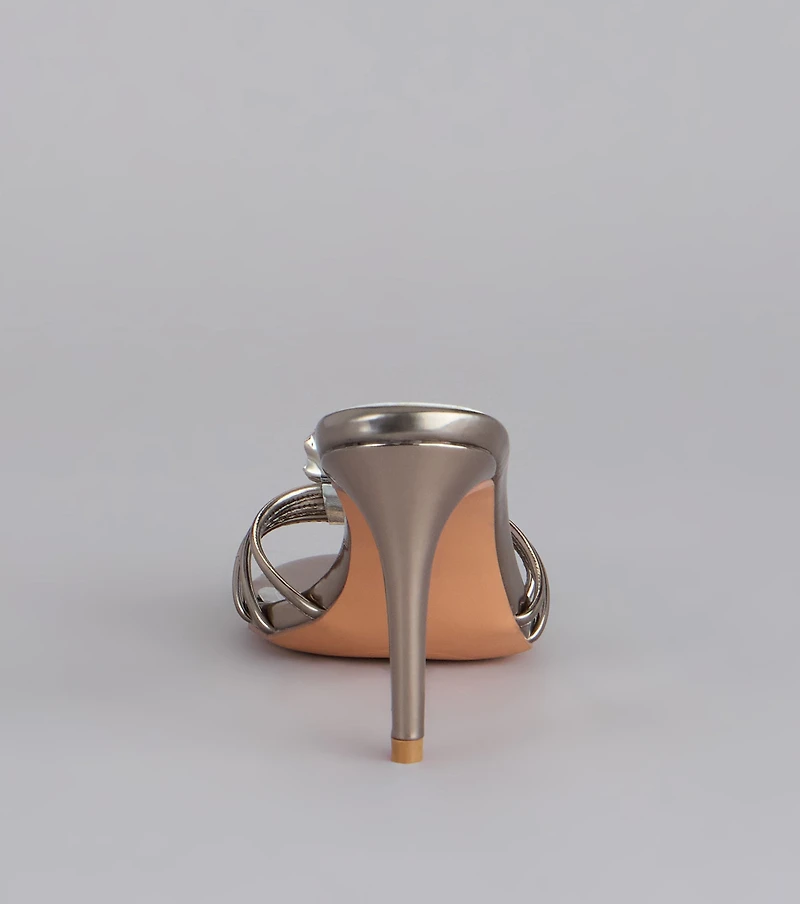 Dressed Up Glow Floral Mule Heels