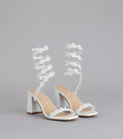 Unforgettable Floral Spiral Heels