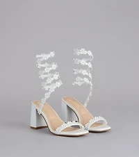 Unforgettable Floral Spiral Heels