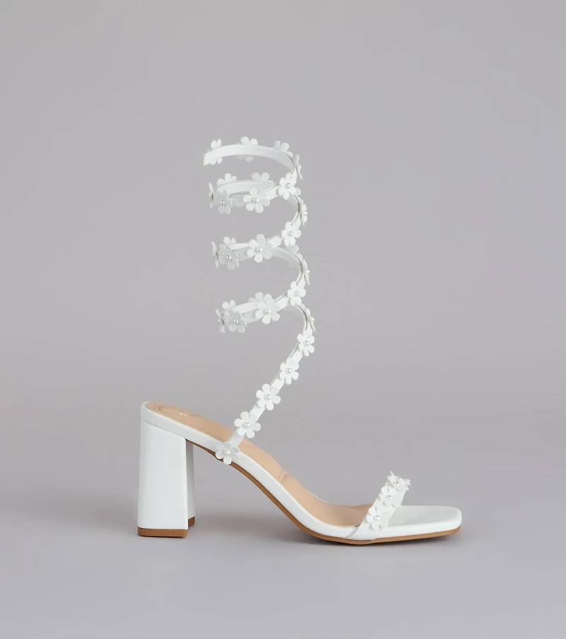 Unforgettable Floral Spiral Heels