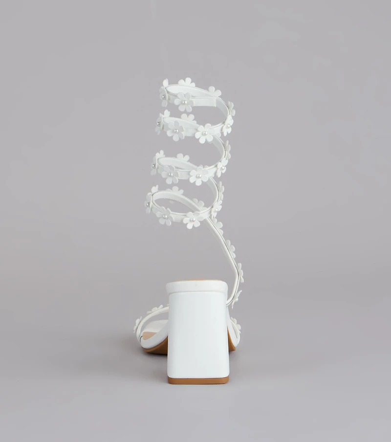 Unforgettable Floral Spiral Heels