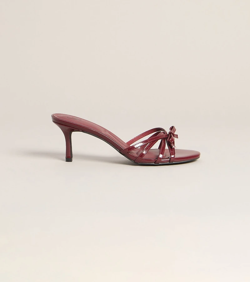 Date Night Bow Patent Mules