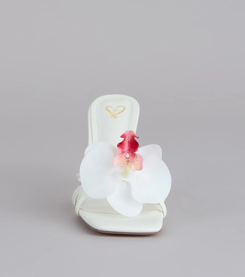 Vacay Mindset Tropical Flower Heels