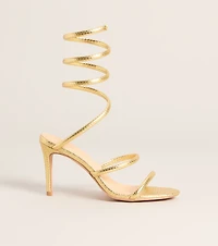 Golden Hour Spiral Stiletto Heels