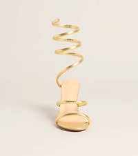 Golden Hour Spiral Stiletto Heels