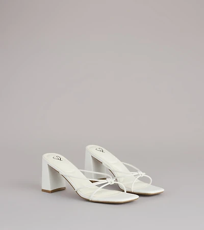 Fashion Fix Knotted Block Heel Mules
