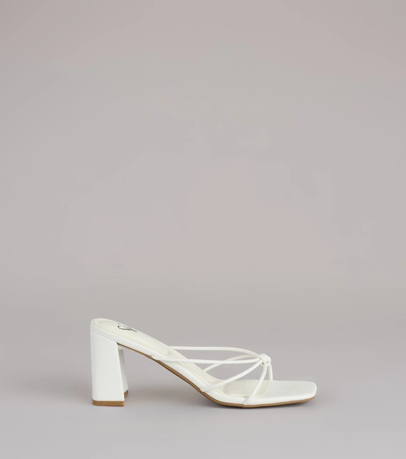 Fashion Fix Knotted Block Heel Mules