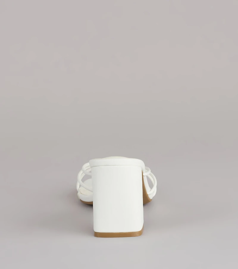 Fashion Fix Knotted Block Heel Mules