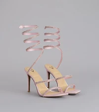Glamour Diva Spiral Rhinestone Heels