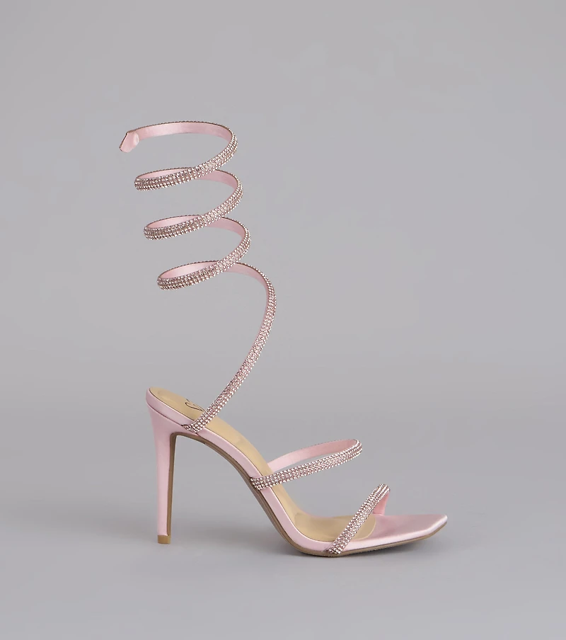 Glamour Diva Spiral Rhinestone Heels
