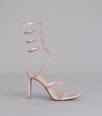 Glamour Diva Spiral Rhinestone Heels