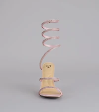 Glamour Diva Spiral Rhinestone Heels