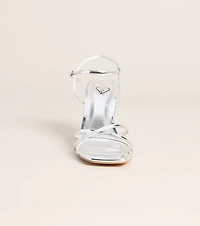 Shine Hour Metallic Strappy Stiletto Heels