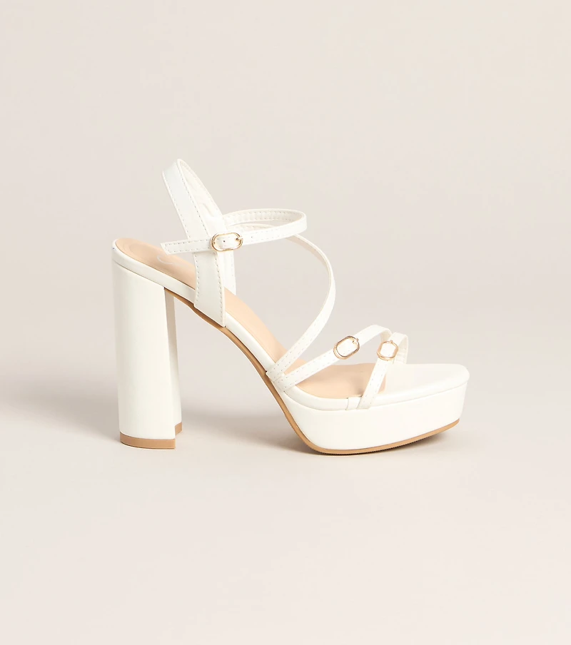 Soft Glam Steps Platform Block Heels