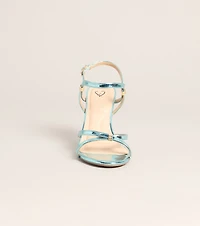 Liquid Shine Strappy Stiletto Heels
