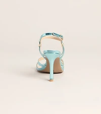 Liquid Shine Strappy Stiletto Heels