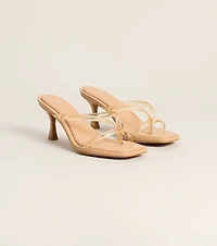 Clear Choice Jelly Thong Strap Kitten Heels