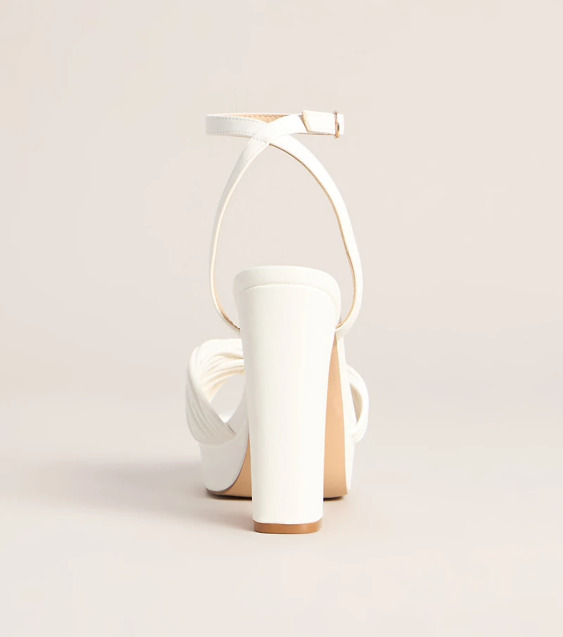 Extra Shine Platform Block Heels