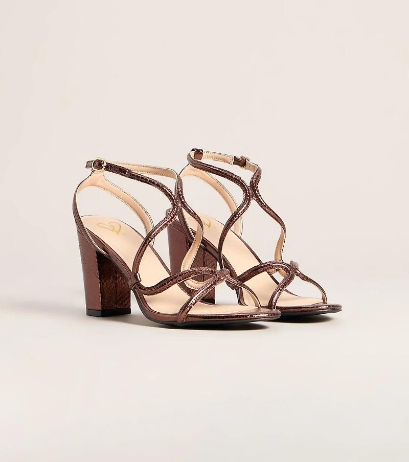 Made You Look Snake Block Heels