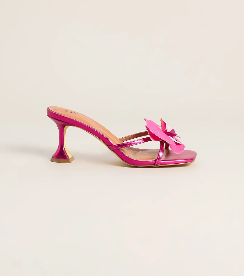 Poolside Playlist Tropical Flower Heels