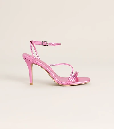 Extra Credit Metallic Faux Leather Stiletto Heels