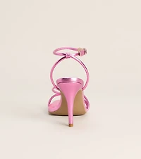 Extra Credit Metallic Faux Leather Stiletto Heels