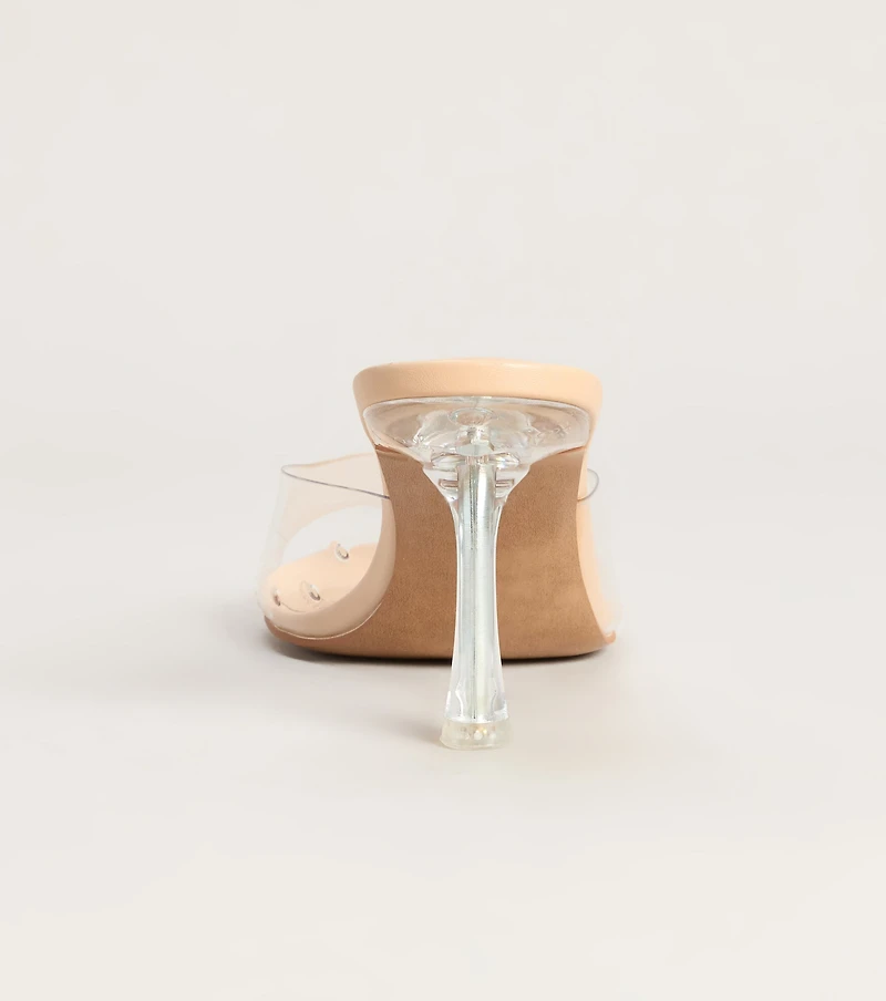 On The List Stiletto Mule Heels