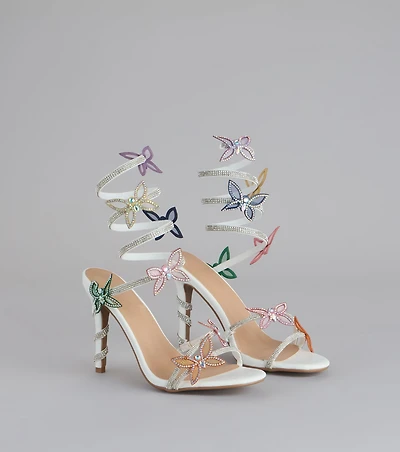 Extra Sparkle Butterfly Spiral Heels