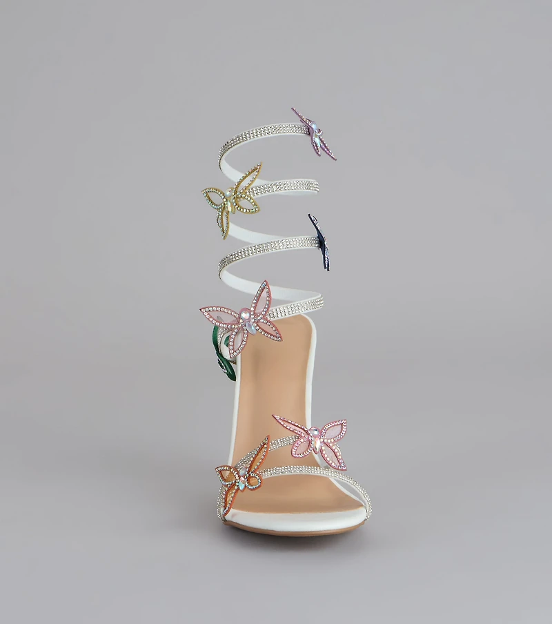 Extra Sparkle Butterfly Spiral Heels
