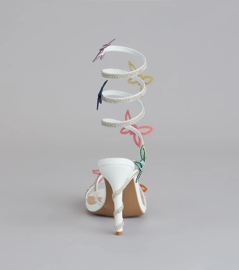 Extra Sparkle Butterfly Spiral Heels