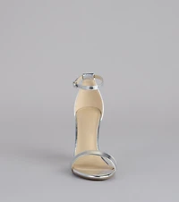 Shine On Cue Metallic Block Heels