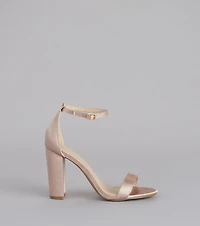Keep It Chic Satin Block Heels