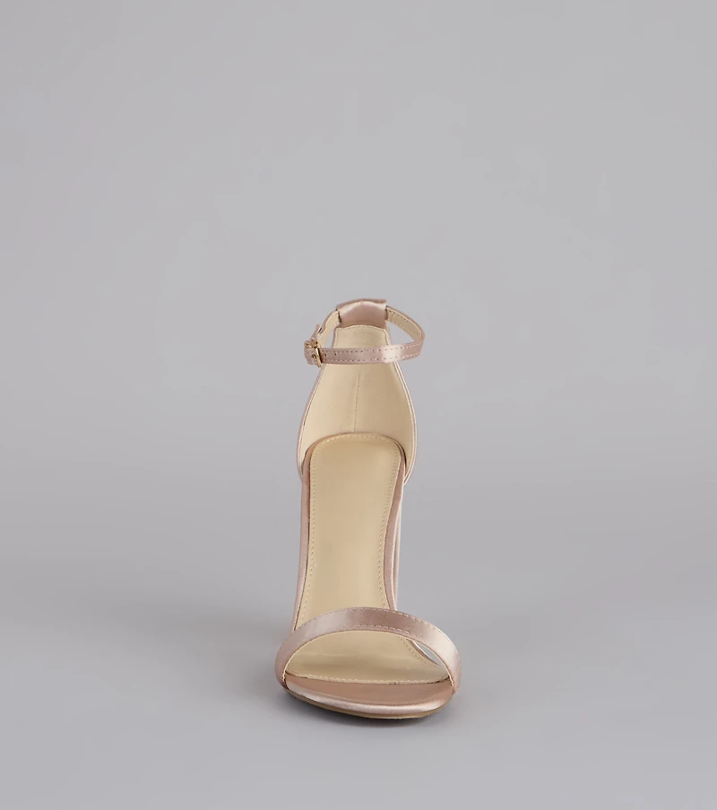 Keep It Chic Satin Block Heels