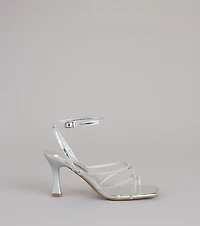 RSVP Ready Rhinestone Knot Strappy Heels