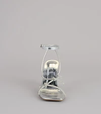 RSVP Ready Rhinestone Knot Strappy Heels