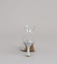 RSVP Ready Rhinestone Knot Strappy Heels