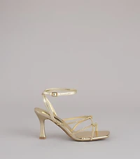 RSVP Ready Rhinestone Knot Strappy Heels