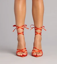 Tie The Night Together Lace-Up Heels