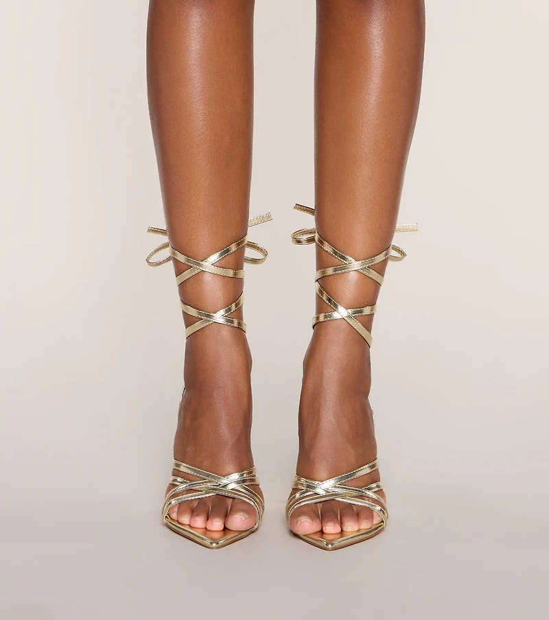 Tie The Night Together Lace-Up Heels
