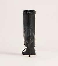 Curve Appeal Sock Cutout Stiletto Heels