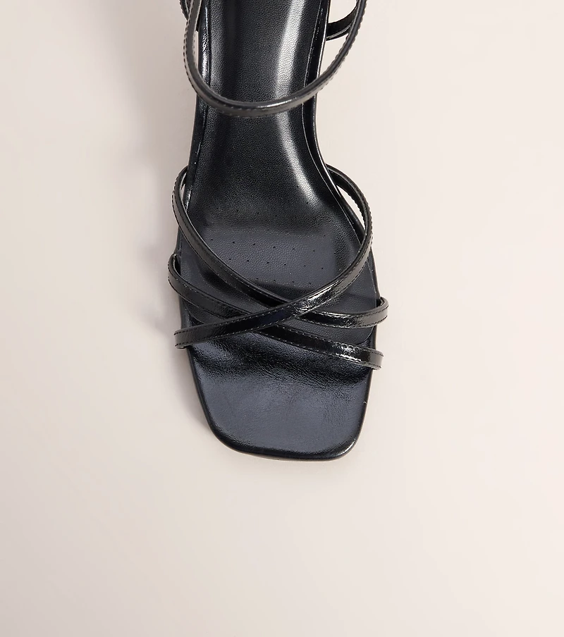 Shine Hour Metallic Strappy Stiletto Heels