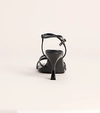 Shine Hour Metallic Strappy Stiletto Heels