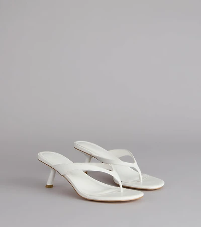 Exactly The Vibe Thong Kitten Heels