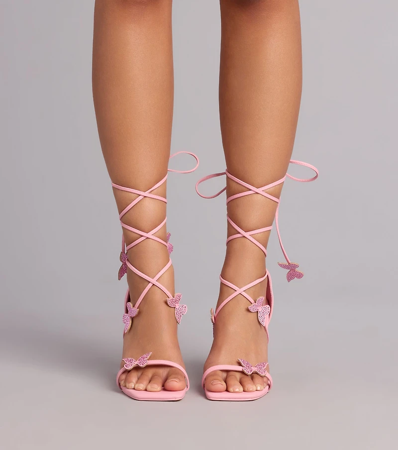 Flirty Extra Butterfly Stiletto Heels
