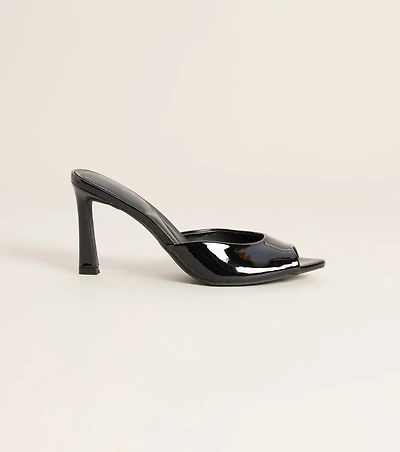Picture Perfect Faux Leather Mules