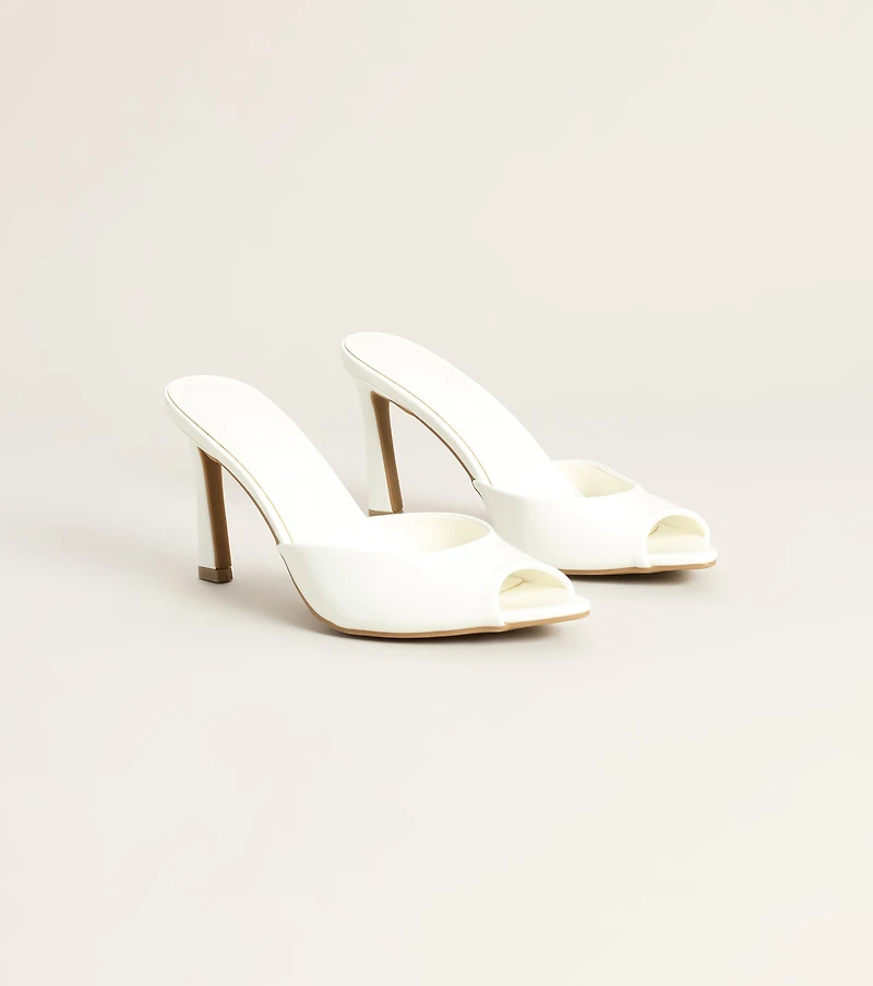 Picture Perfect Faux Leather Mules