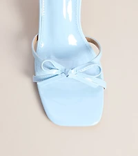 Glossy Glam Bow Strap Stiletto Heels